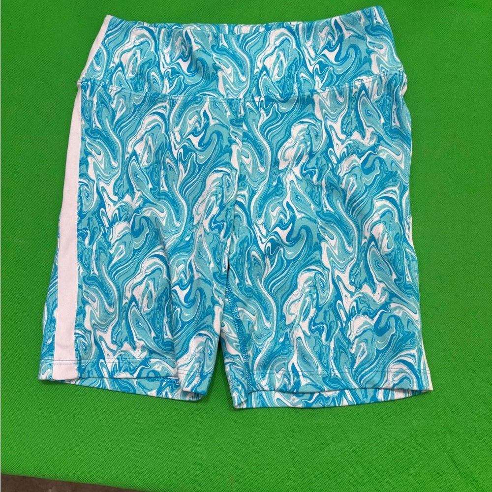 PINK Victoria's Secret Blue and White Athletic Shorts - Picture 3 of 3